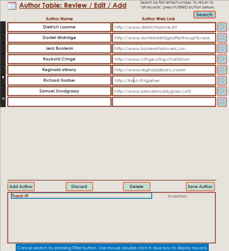 Author Form